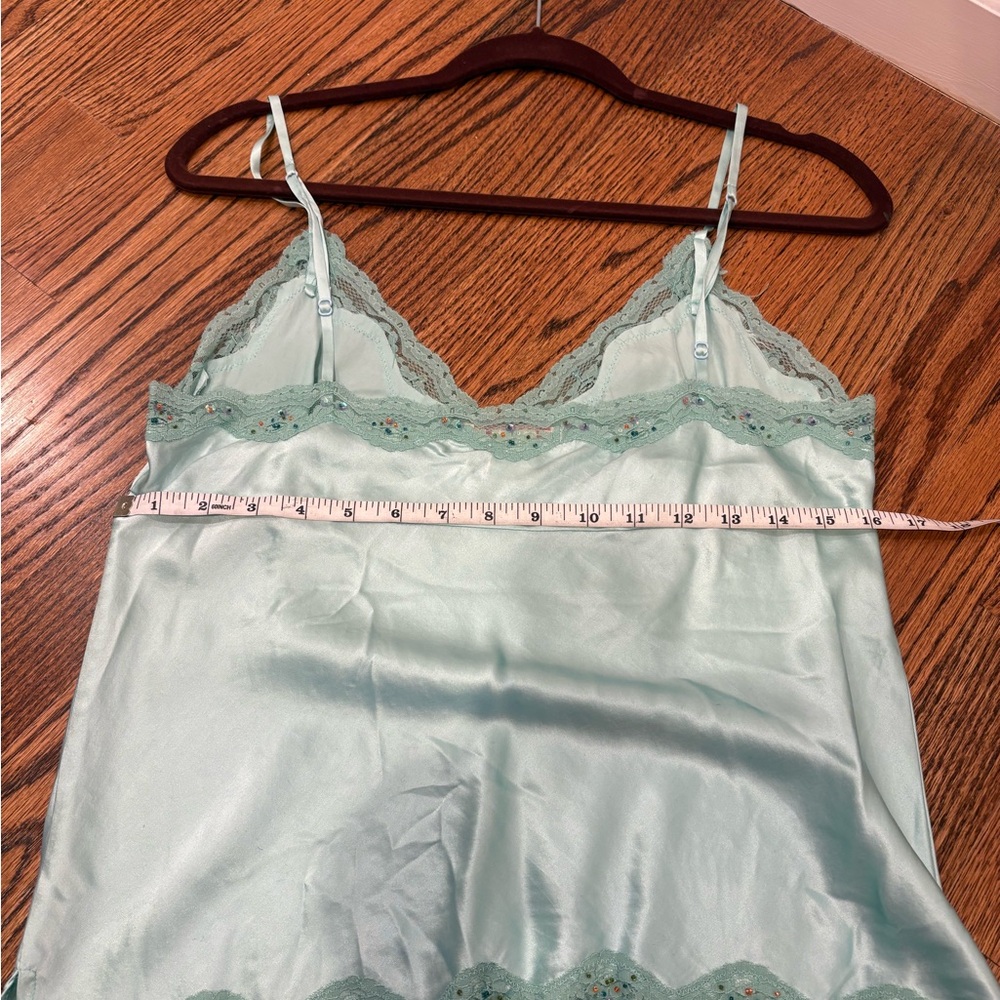 NWOT Silk Tank with Lace & Beading Trim Going Out Top - Picture 10 of 10